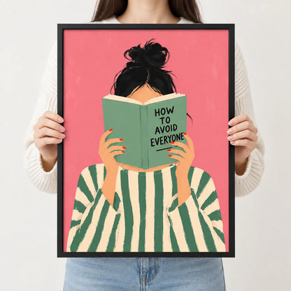 How To Avoid Everyone Funny Quote Wall Art 3