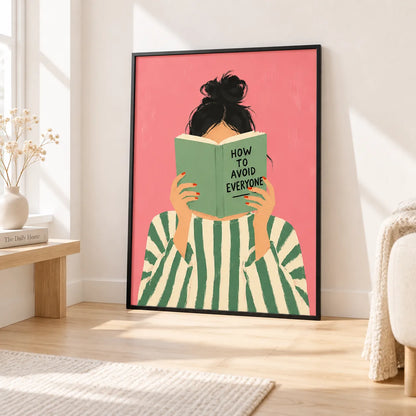 How To Avoid Everyone Funny Quote Wall Art 4