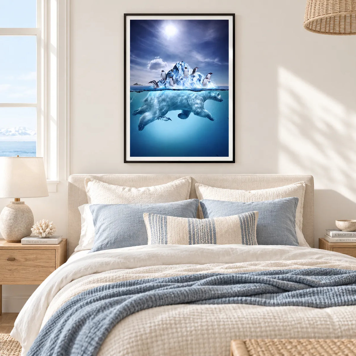 Polar Bear and Penguins Arctic Ocean Wall Art 3