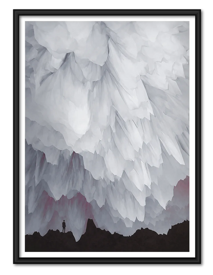 Standing Alone Beneath The Ice Mountain Wall Art 1