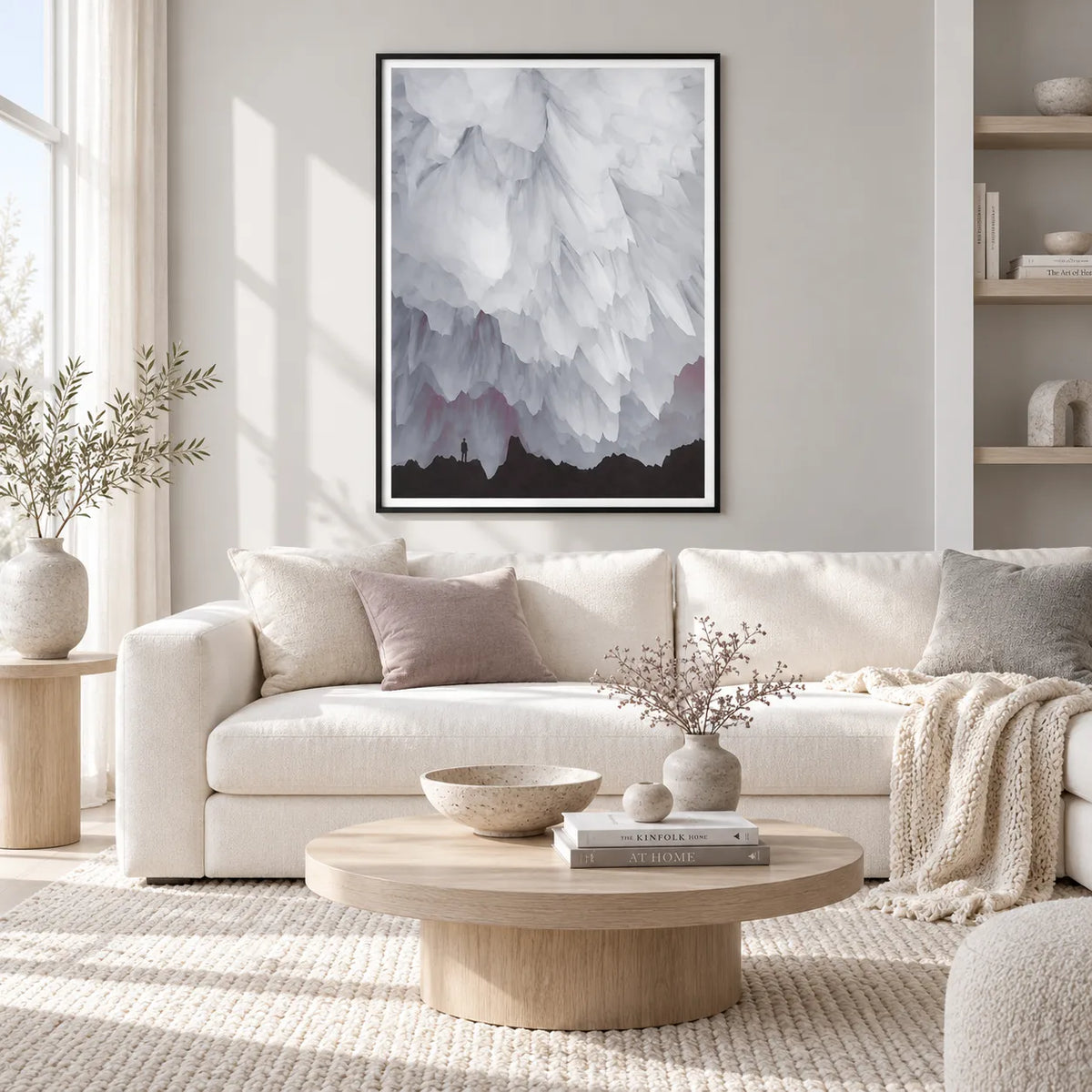 Standing Alone Beneath The Ice Mountain Wall Art 2