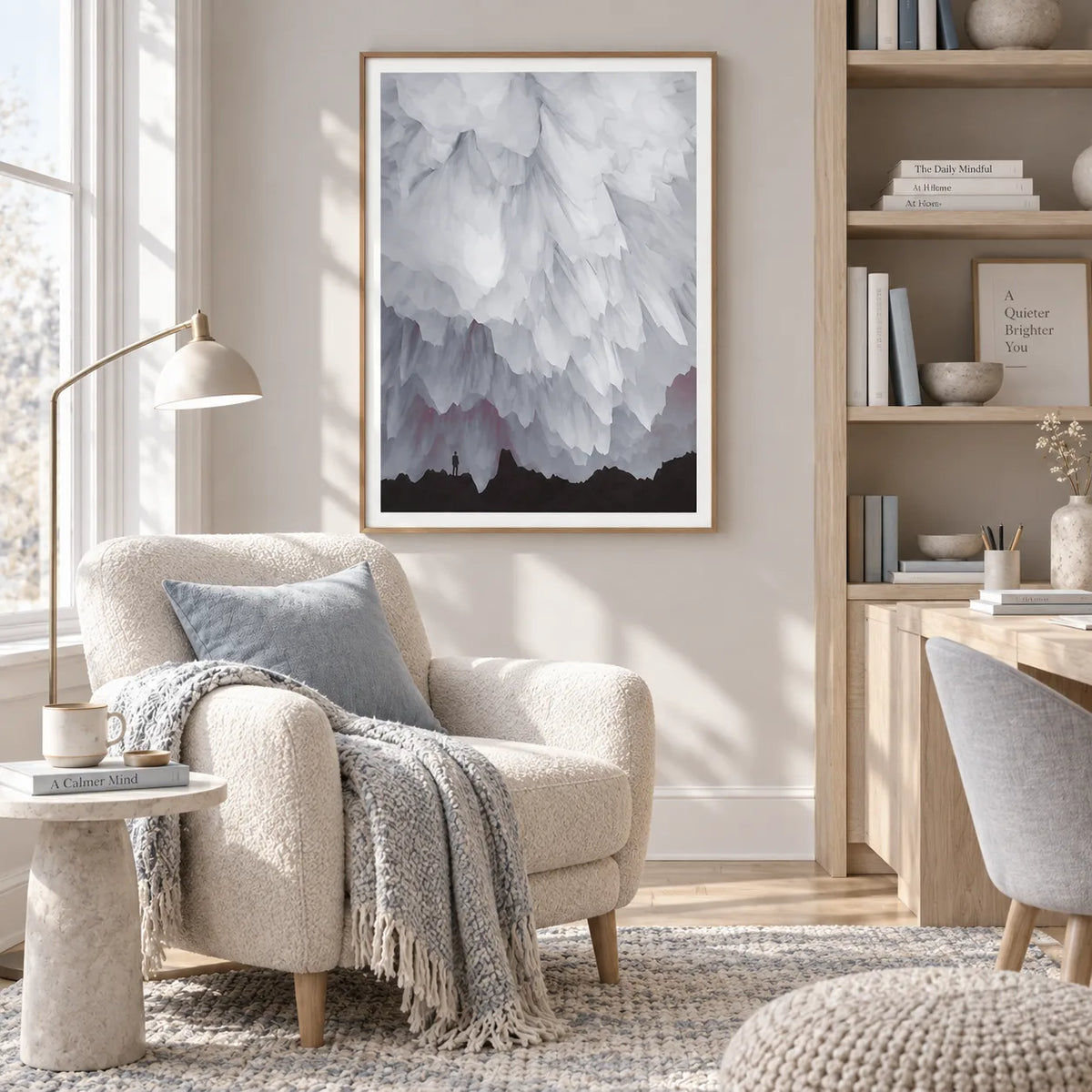 Standing Alone Beneath The Ice Mountain Wall Art 5