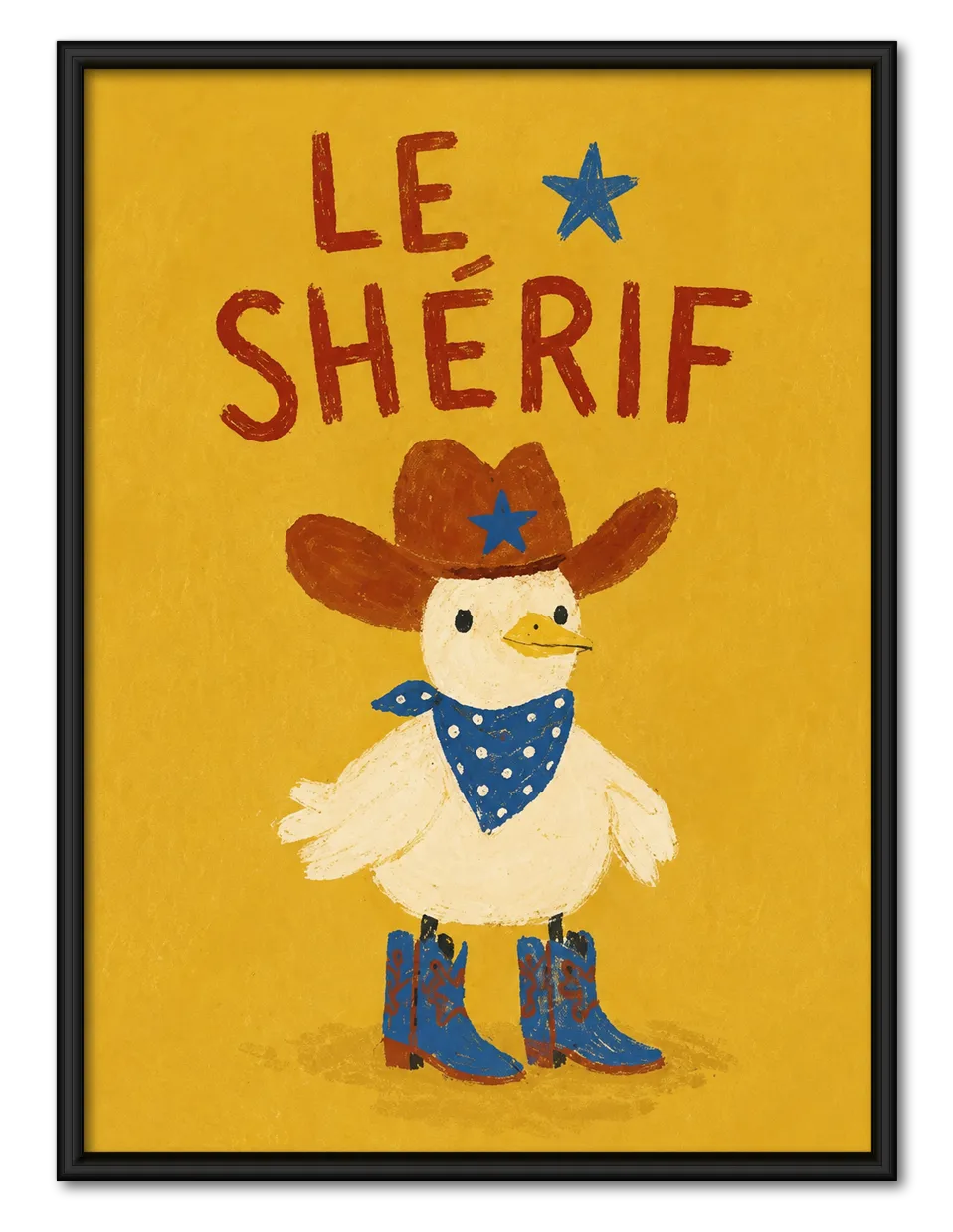 Le Sheriff Cowboy Duck Wall Art 1