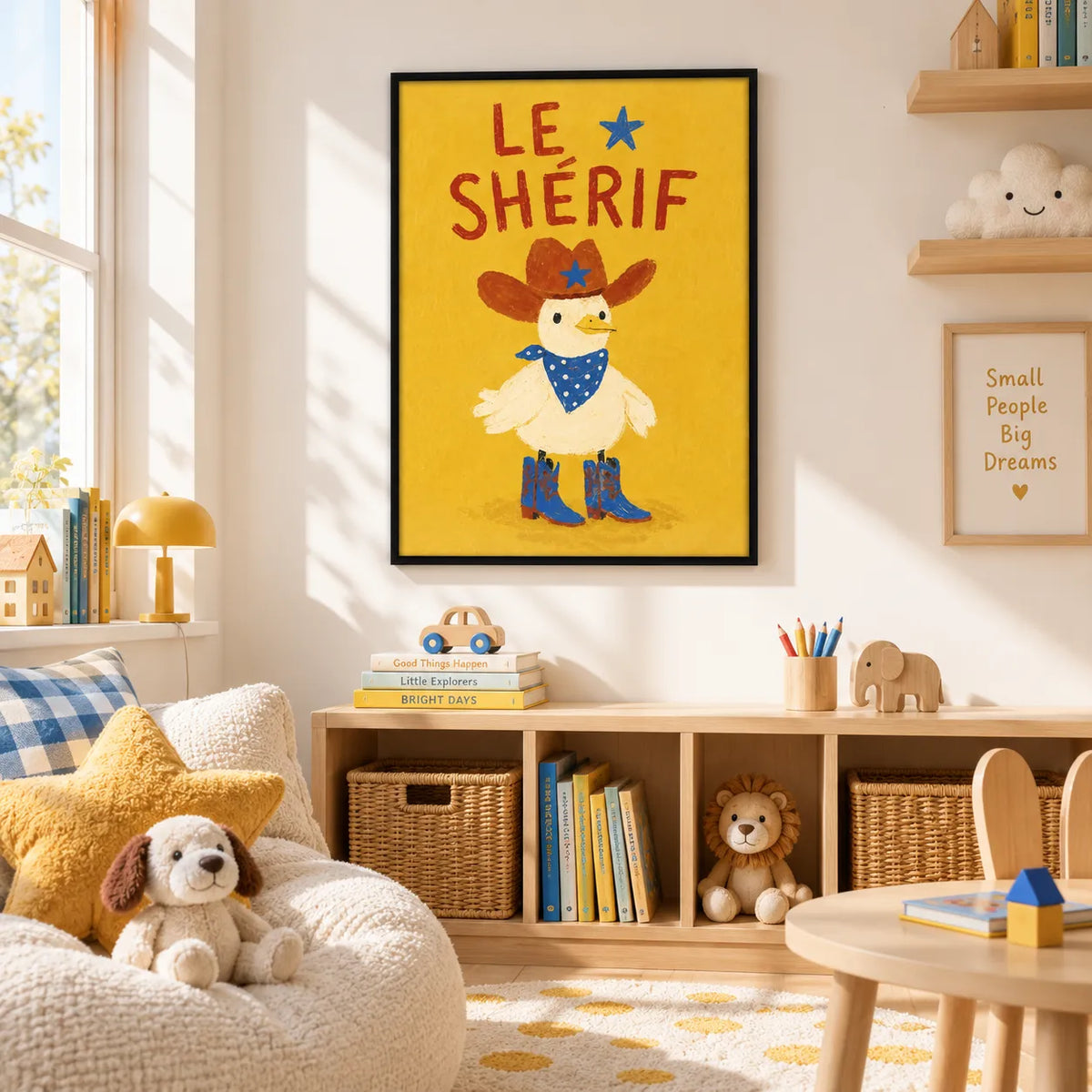 Le Sheriff Cowboy Duck Wall Art 2