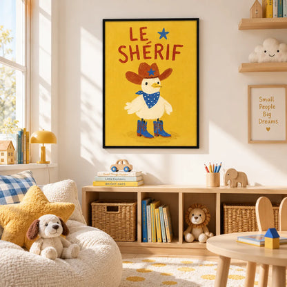 Le Sheriff Cowboy Duck Wall Art 2
