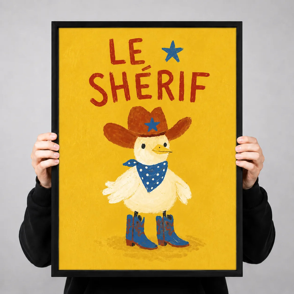 Le Sheriff Cowboy Duck Wall Art 3