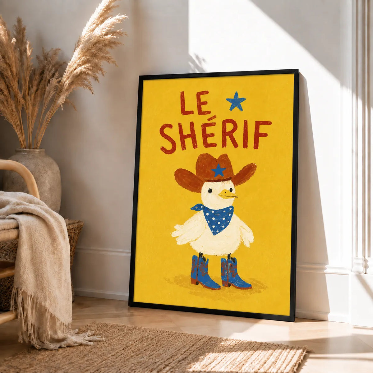 Le Sheriff Cowboy Duck Wall Art 4