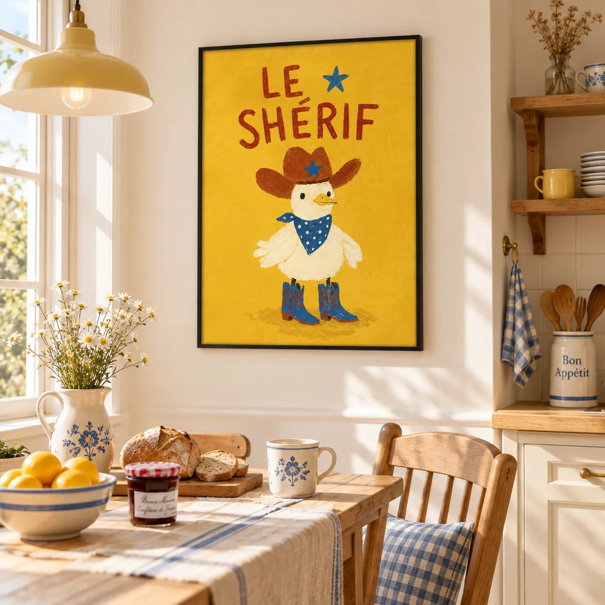 Le Sheriff Cowboy Duck Wall Art 6