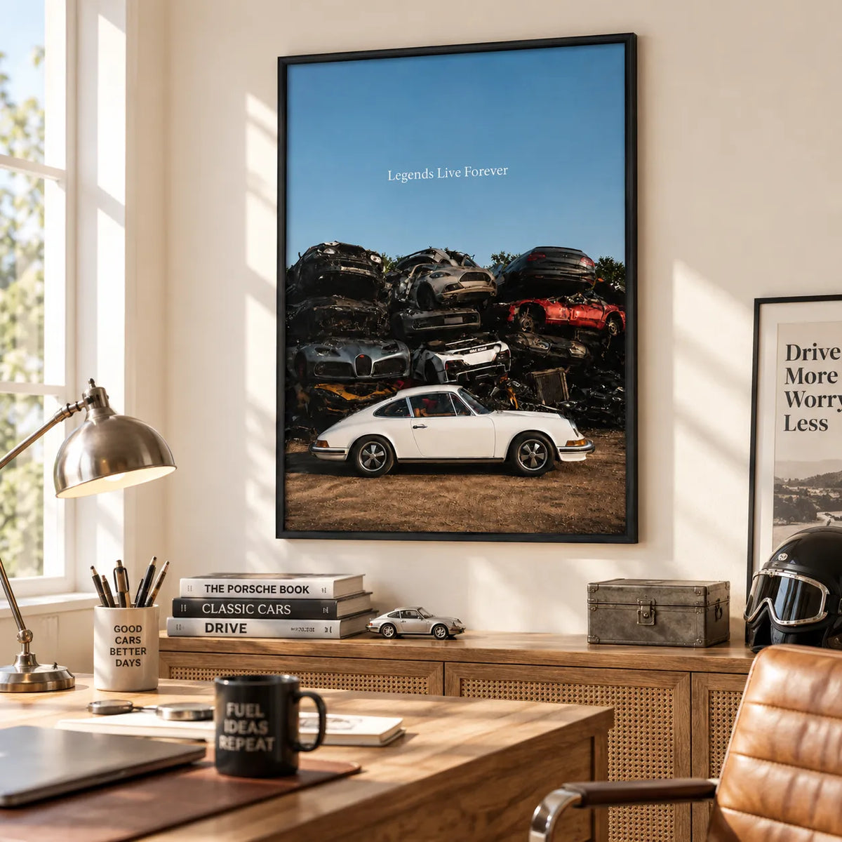 Legends Live Forever Classic Car Wall Art 2