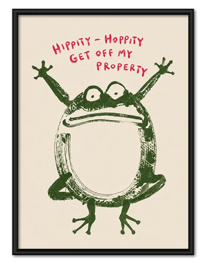 Hoppity Hoppity Frog Funny Quote Wall Art