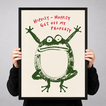 Hoppity Hoppity Frog Funny Quote Wall Art 3