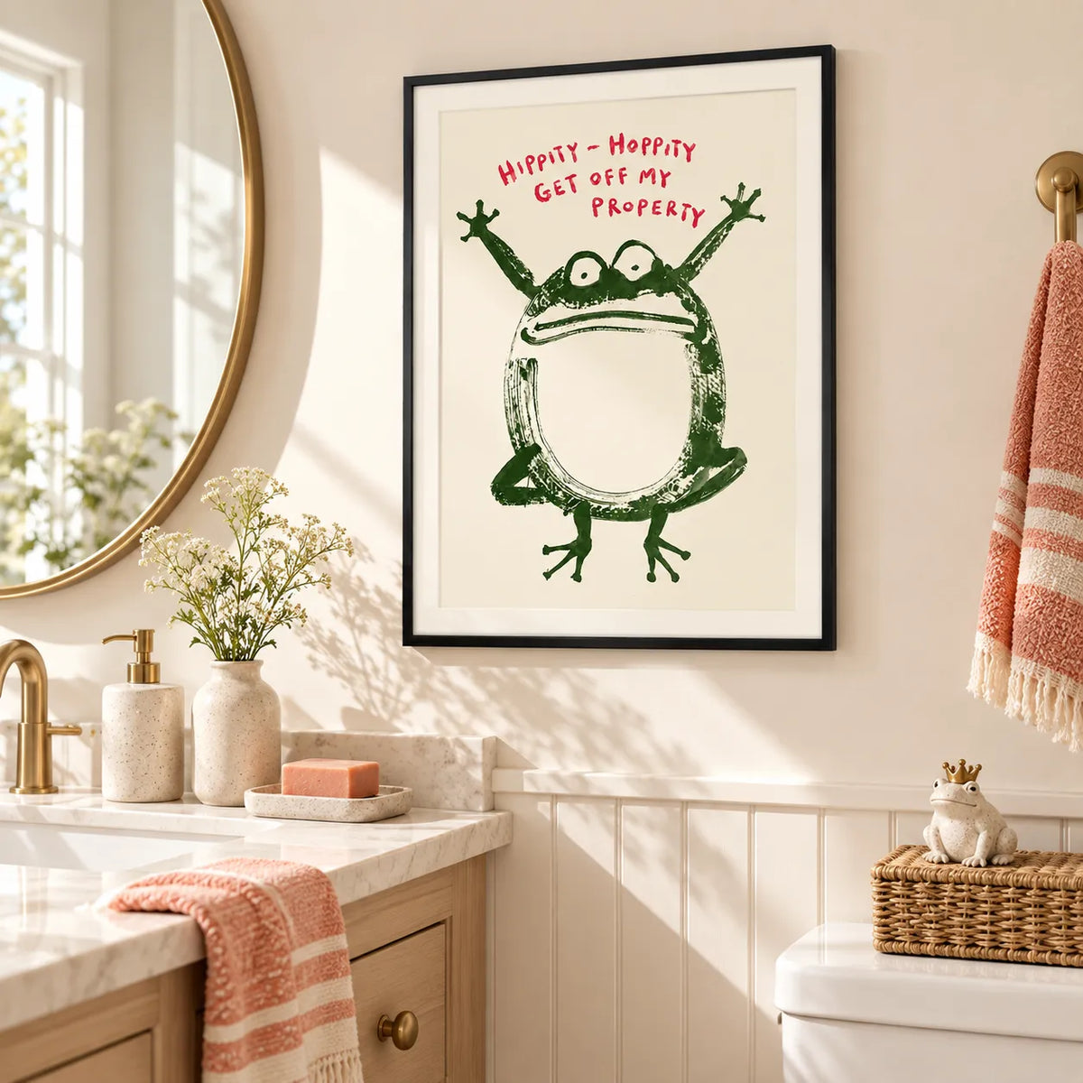 Hoppity Hoppity Frog Funny Quote Wall Art 5