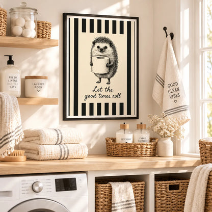 Hedgehog Toilet Paper Good Times Wall Art 4