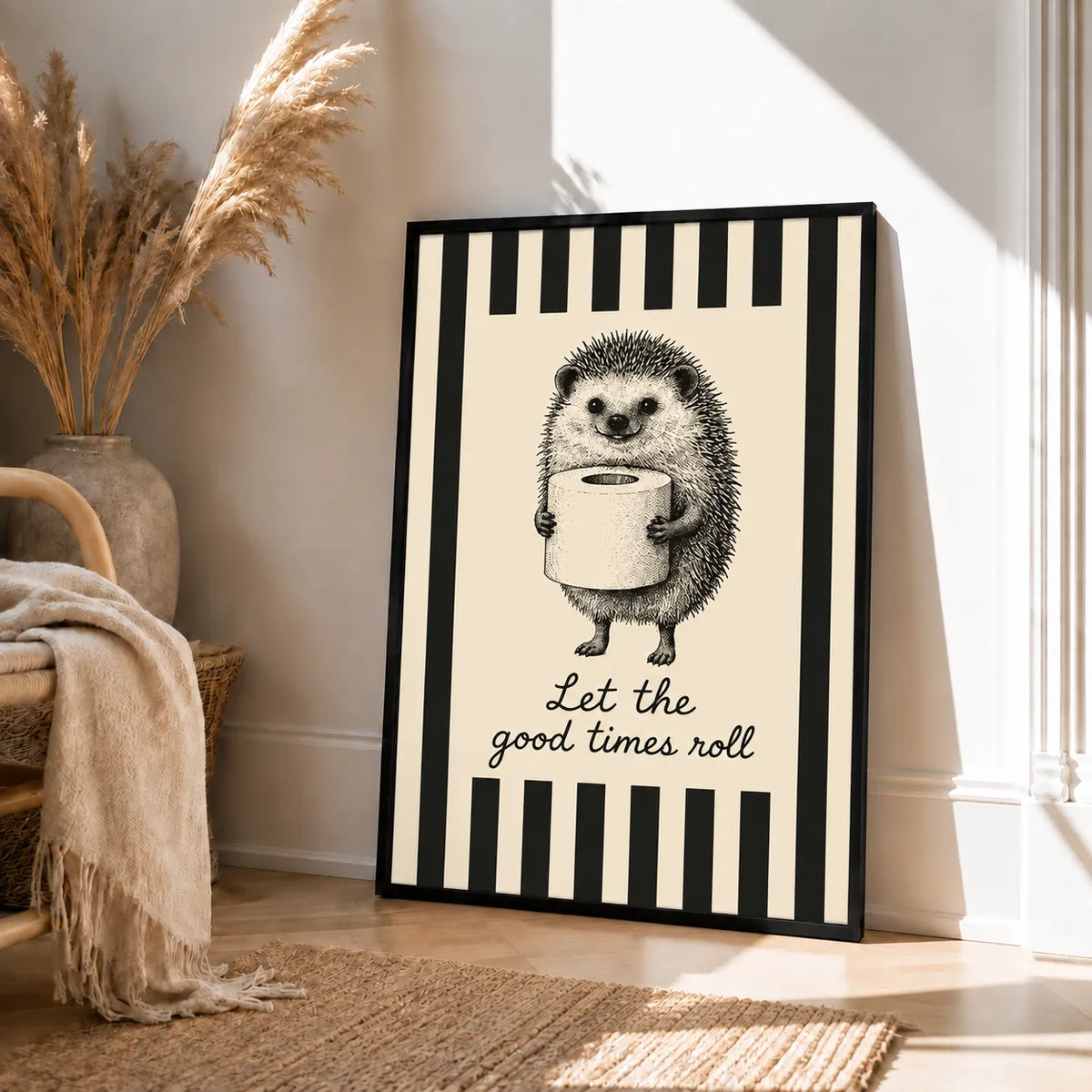 Hedgehog Toilet Paper Good Times Wall Art 5