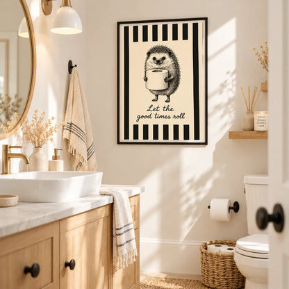 Hedgehog Toilet Paper Good Times Wall Art 6
