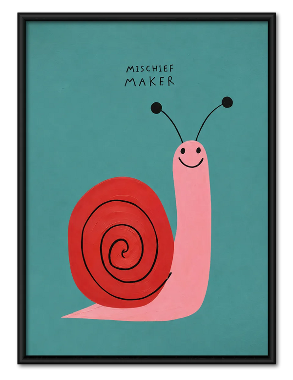Mischief Maker Snail Wall Art