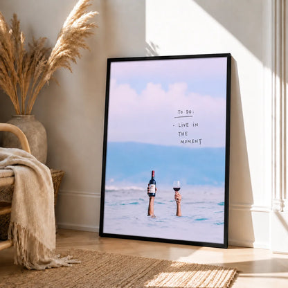 Live In The Moment Ocean Wine Wall Art 4