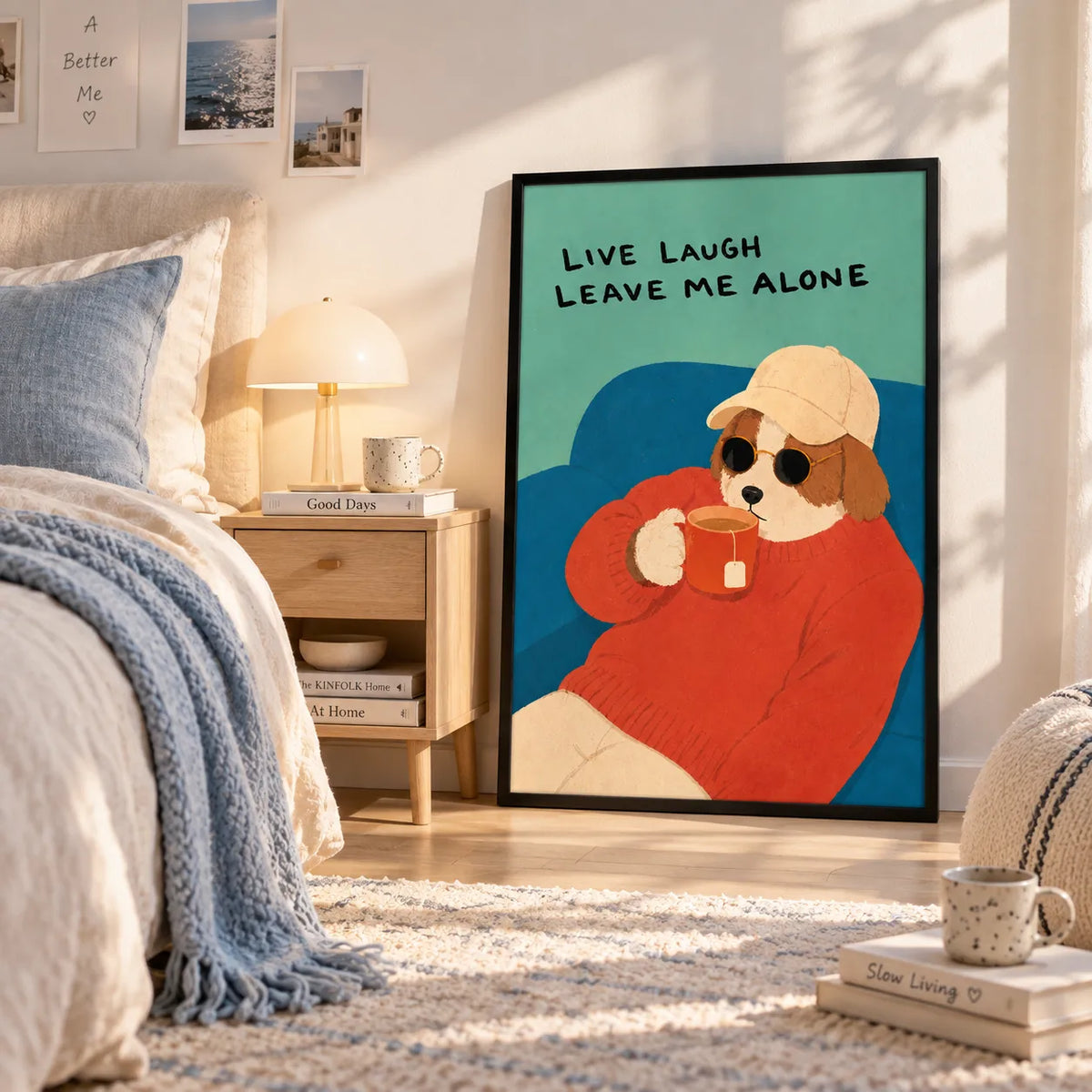Live Laugh Leave Me Alone Dog Wall Art 6