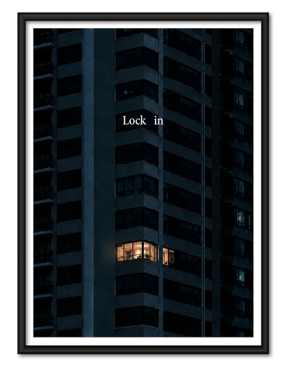 Lock In Minimal City Night Wall Art 1
