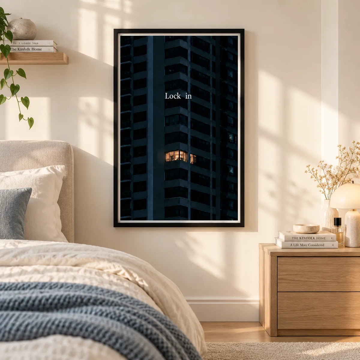 Lock In Minimal City Night Wall Art 3