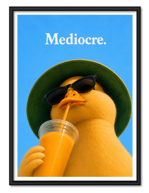 Mediocre Cool Duck Wall Art