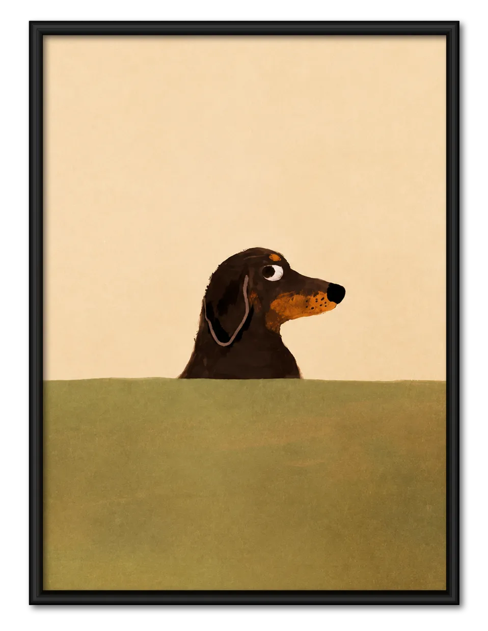 Minimal Dachshund Portrait Wall Art 1