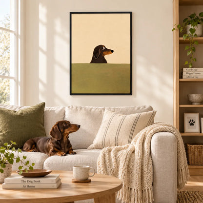 Minimal Dachshund Portrait Wall Art 2