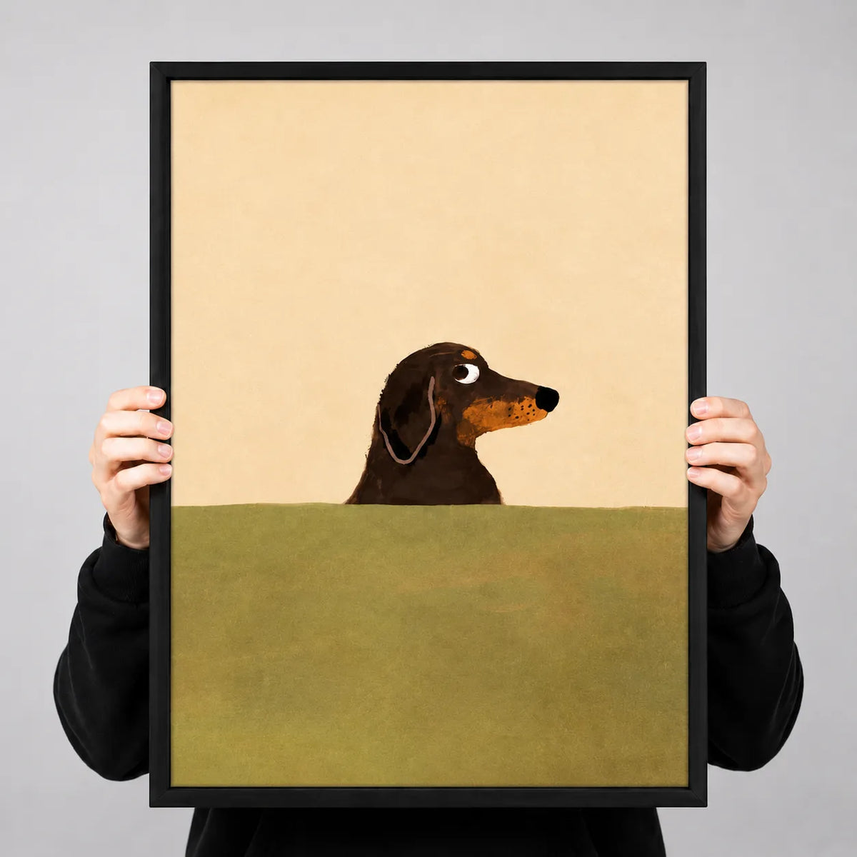 Minimal Dachshund Portrait Wall Art 3