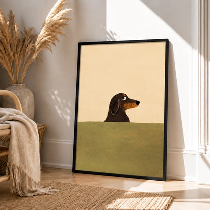Minimal Dachshund Portrait Wall Art 4