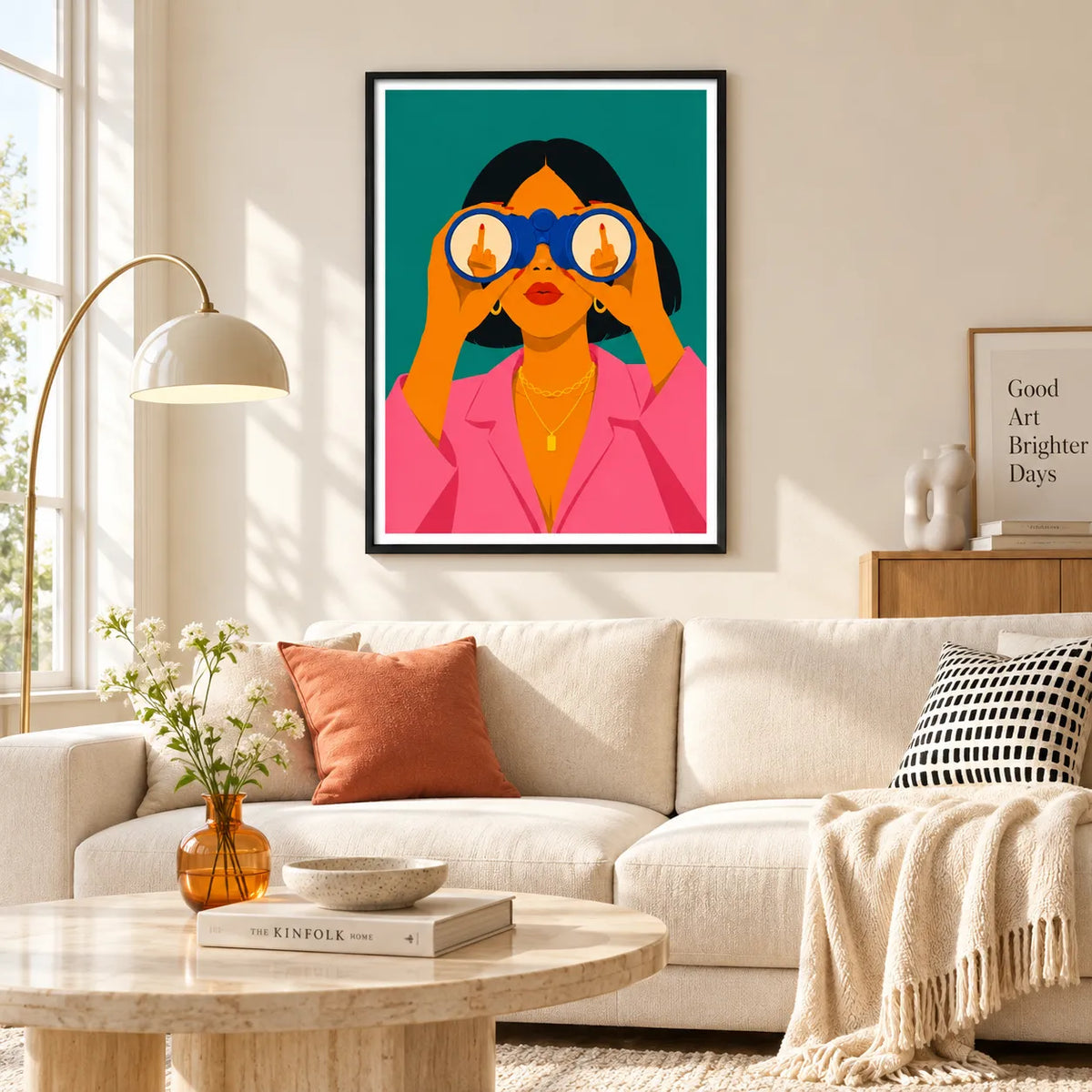 Binocular Fashion Girl Illustration Wall Art 5