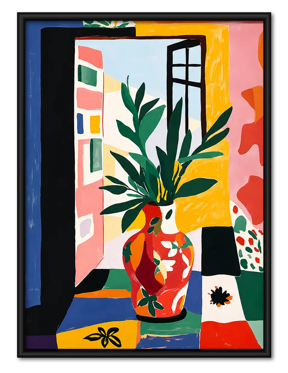 Colorful Abstract Vase Botanical Wall Art 1