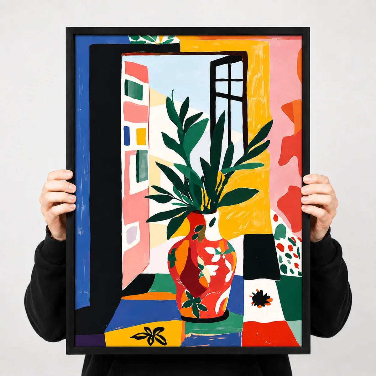 Colorful Abstract Vase Botanical Wall Art 3