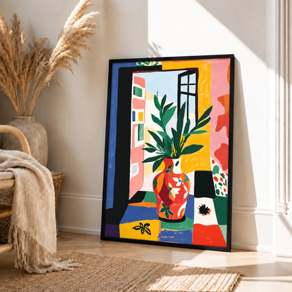 Colorful Abstract Vase Botanical Wall Art 4