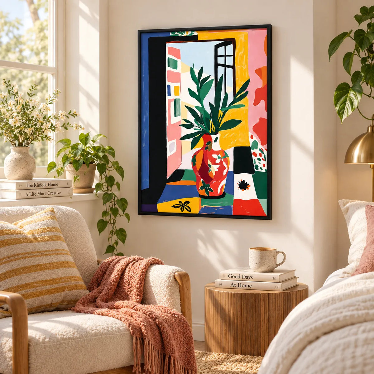 Colorful Abstract Vase Botanical Wall Art 5