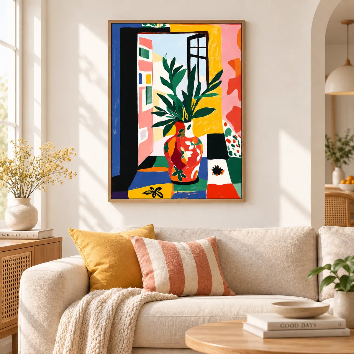 Colorful Abstract Vase Botanical Wall Art 6