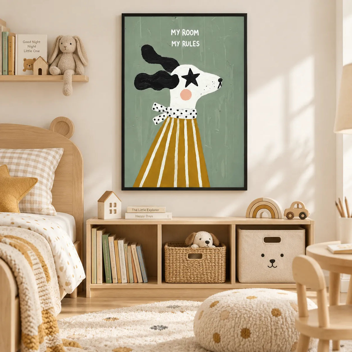 My Room My Rules Dog Wall Art 2