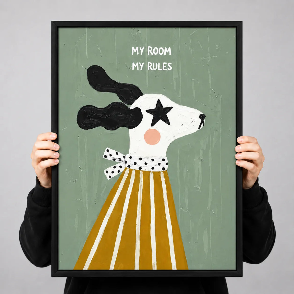 My Room My Rules Dog Wall Art 3
