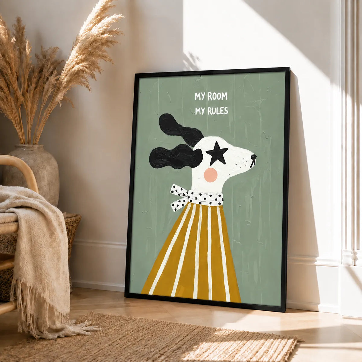 My Room My Rules Dog Wall Art 4
