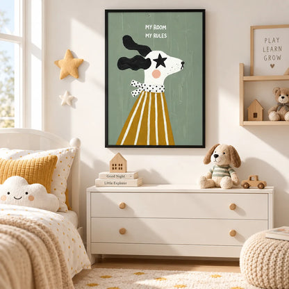 My Room My Rules Dog Wall Art 6