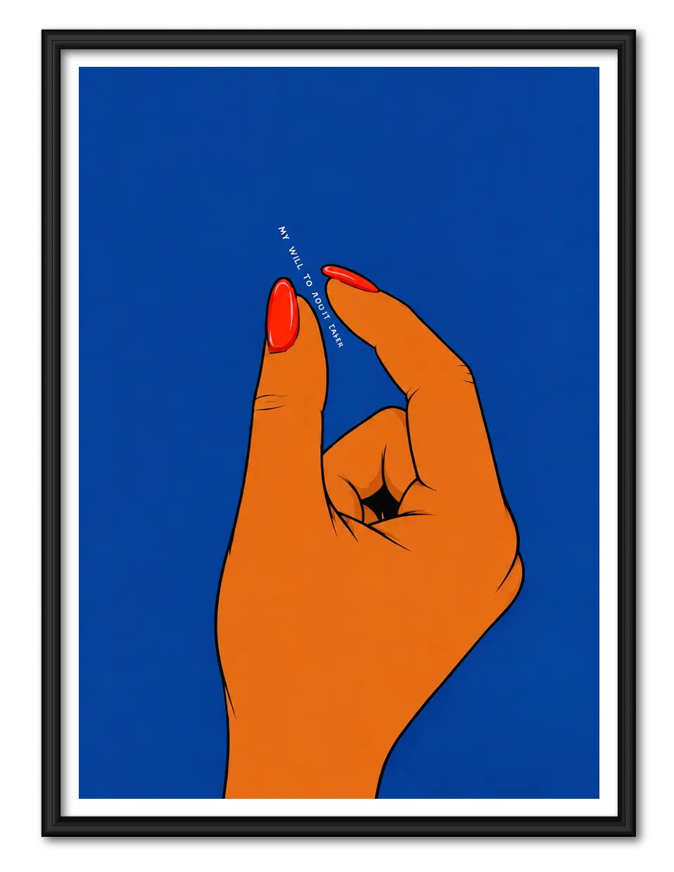 Point Finger Minimal Illustration Wall Art 1