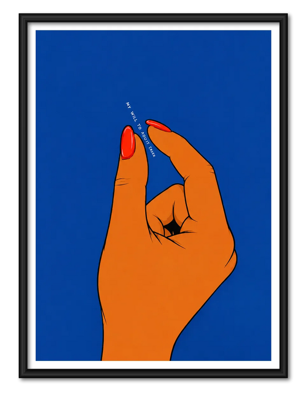 Point Finger Minimal Illustration Wall Art