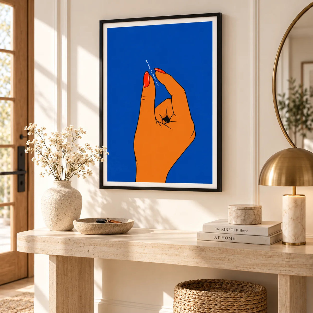 Point Finger Minimal Illustration Wall Art 2
