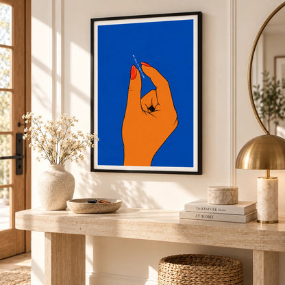 Point Finger Minimal Illustration Wall Art 2