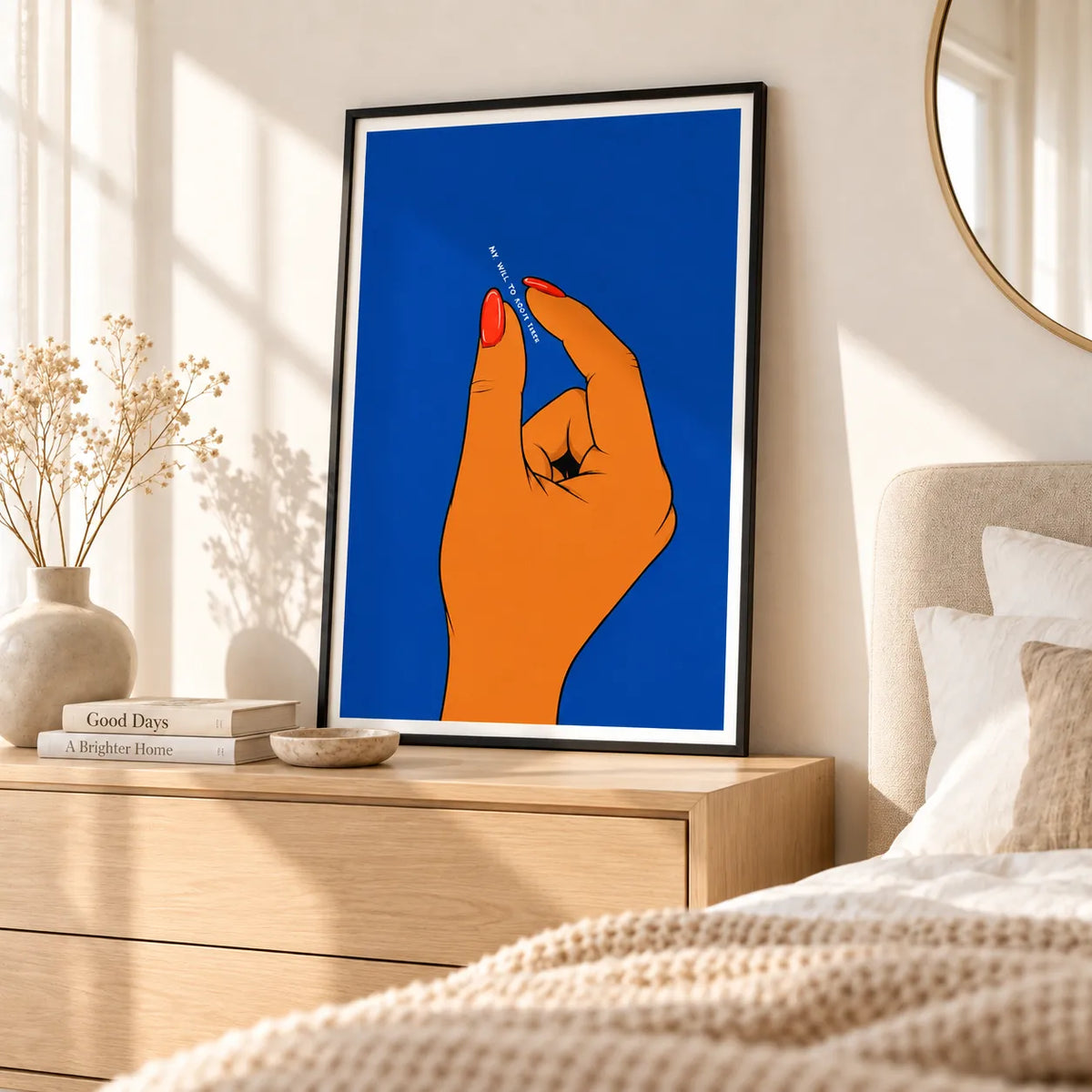 Point Finger Minimal Illustration Wall Art 5