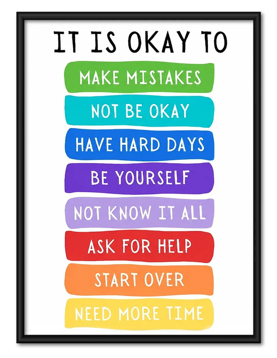 It Is Okay Inspirational Quote Wall Art 1