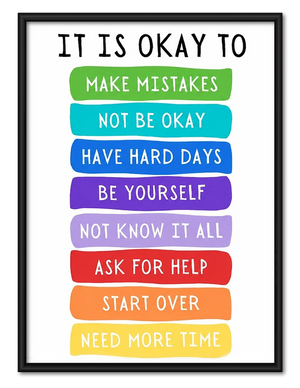 It Is Okay Inspirational Quote Wall Art