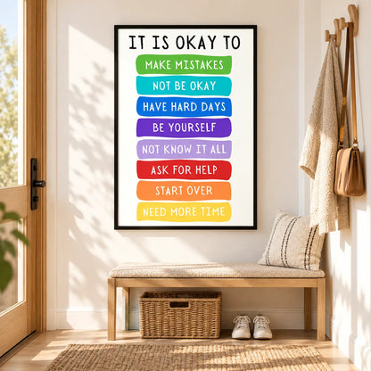 It Is Okay Inspirational Quote Wall Art 2