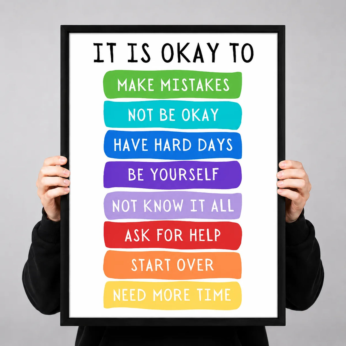 It Is Okay Inspirational Quote Wall Art 3