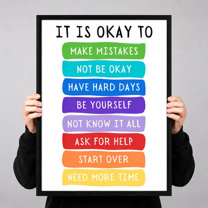 It Is Okay Inspirational Quote Wall Art 3
