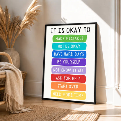 It Is Okay Inspirational Quote Wall Art 4